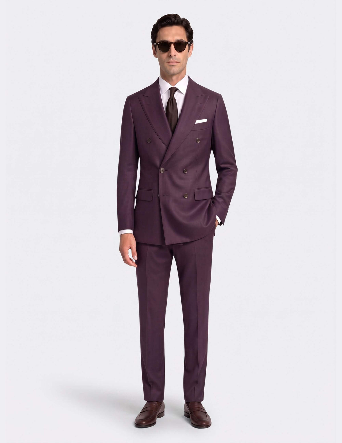 Bordeaux Royale Double-Breasted Suit