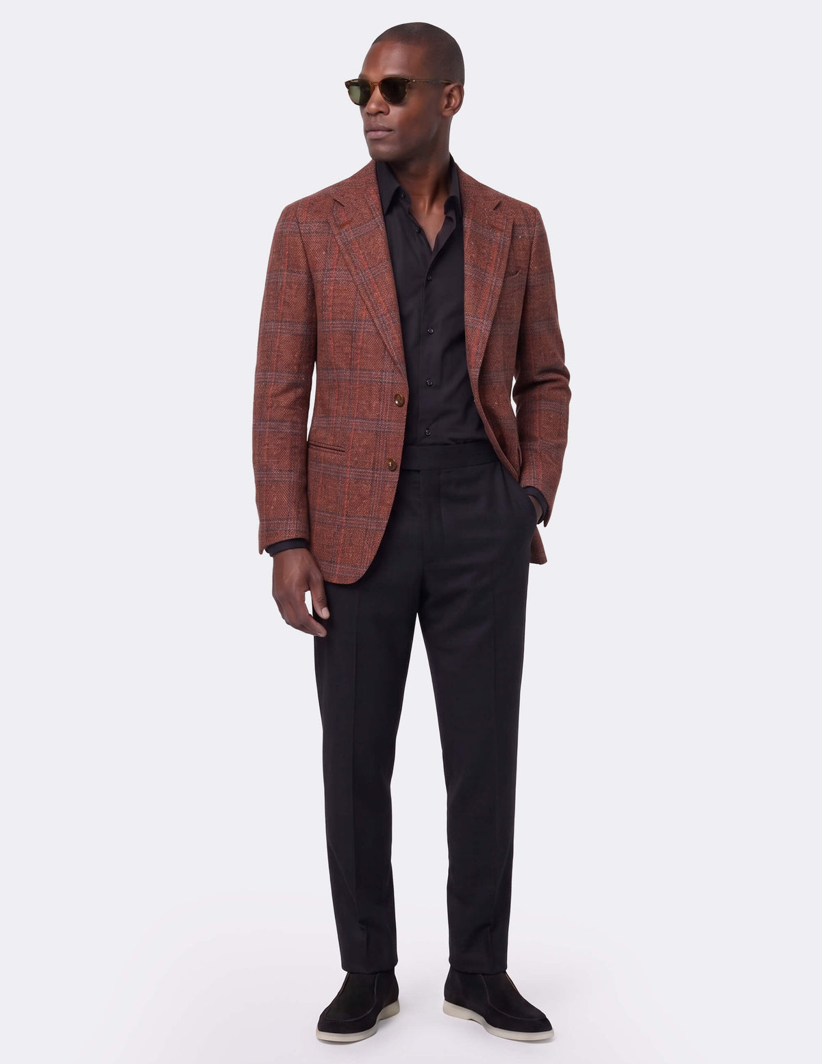 The Ravento Rust Single-Breasted Jacket