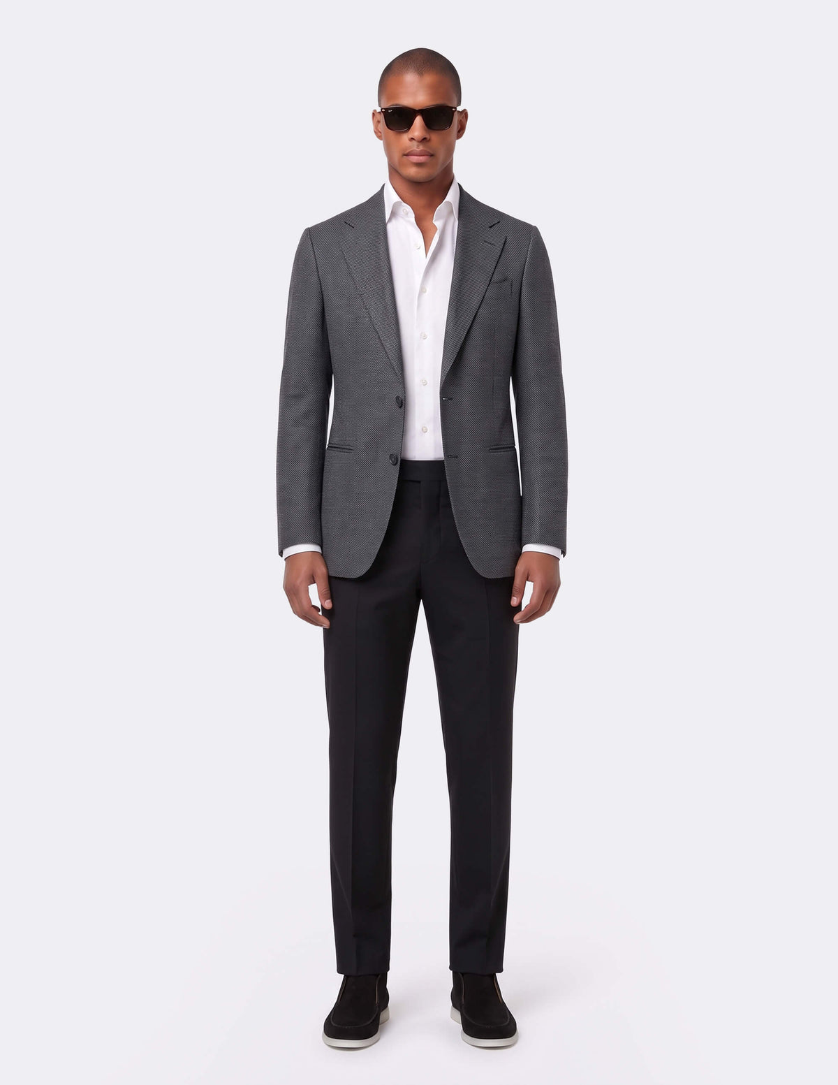 The Torvelli Grey Single-Breasted Jacket