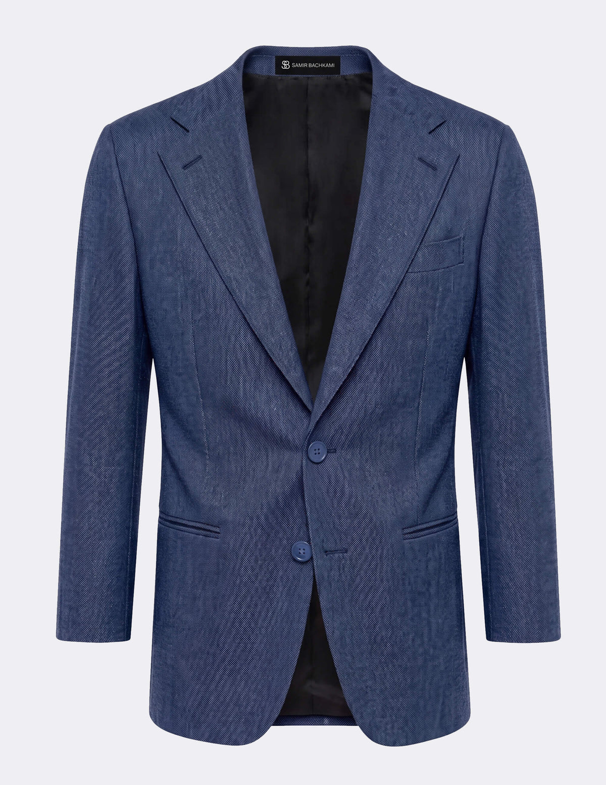 The Cevano Blue Single-Breasted Jacket