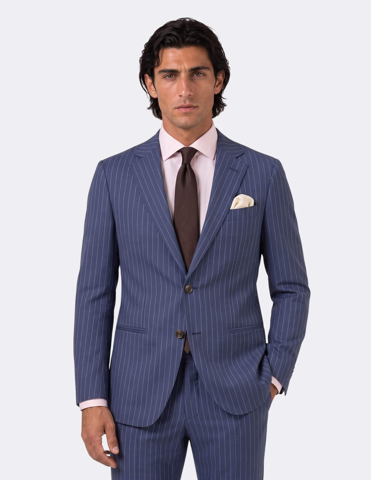 The Italian Blue Pinstripe Suit