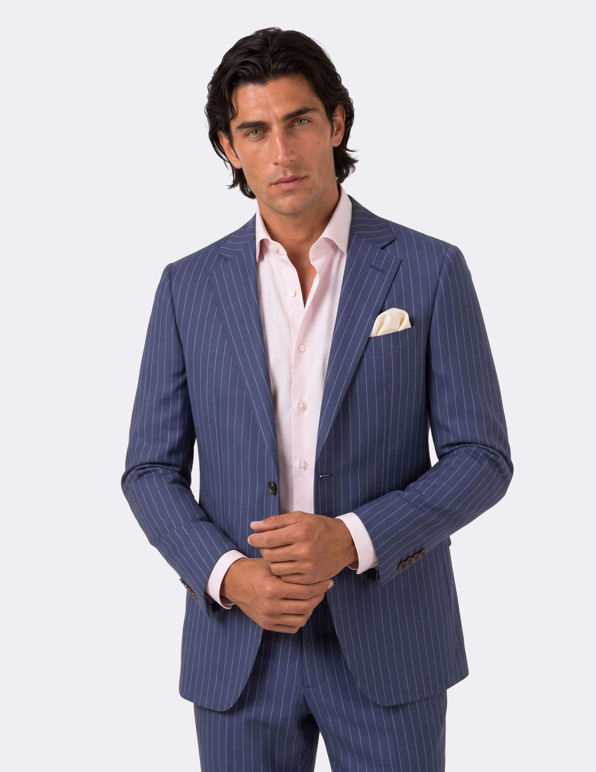 The Italian Blue Pinstripe Suit