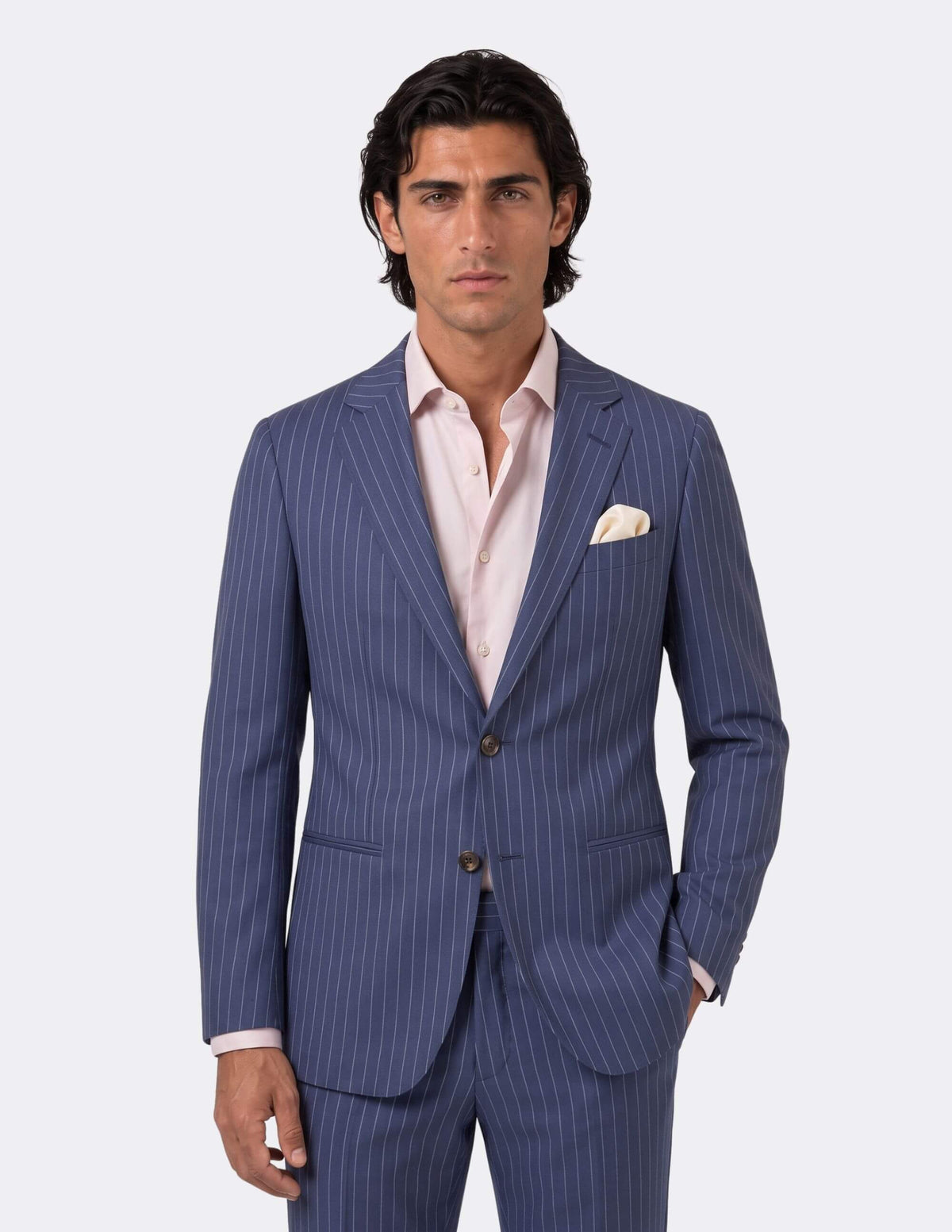The Italian Blue Pinstripe Suit