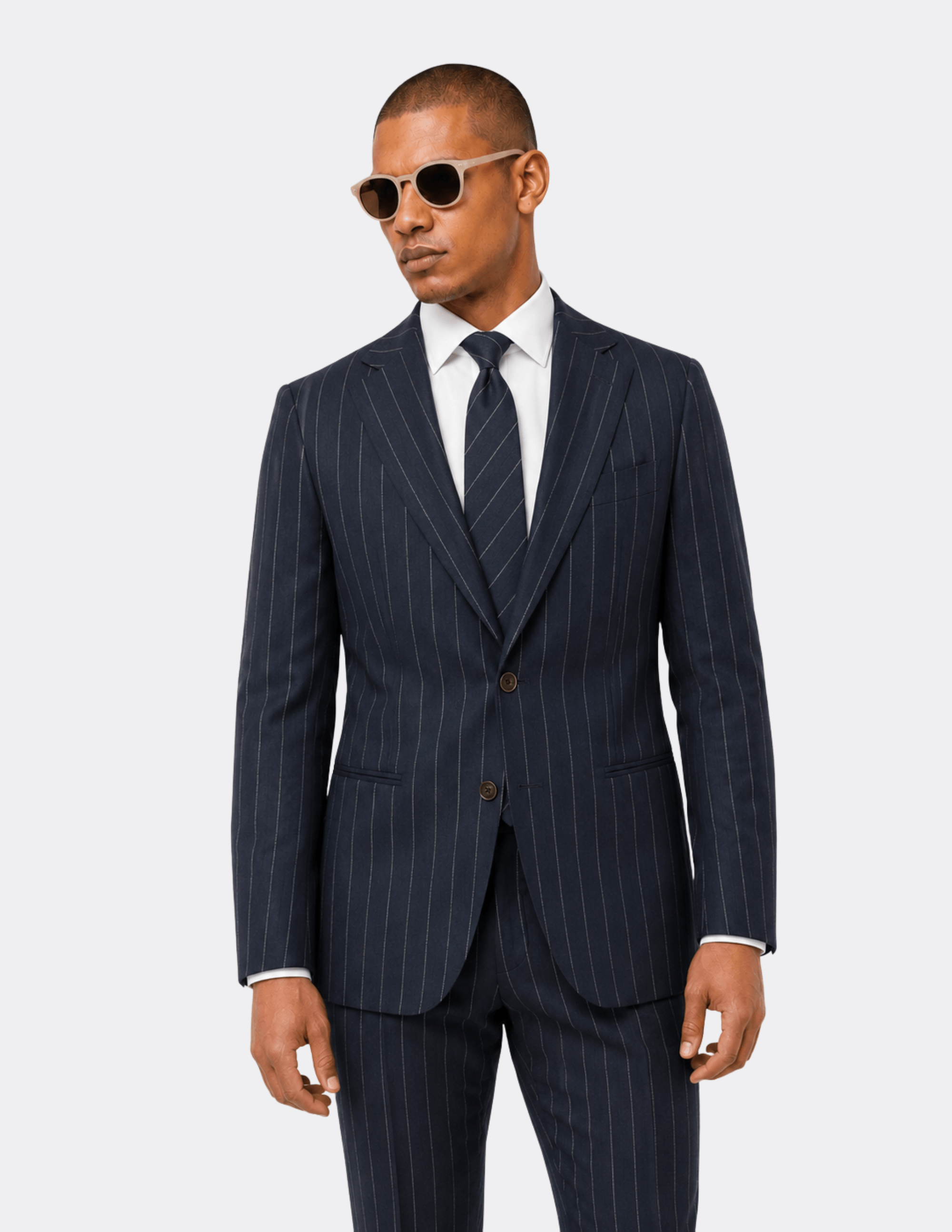 Provence Navy Stripe Suit