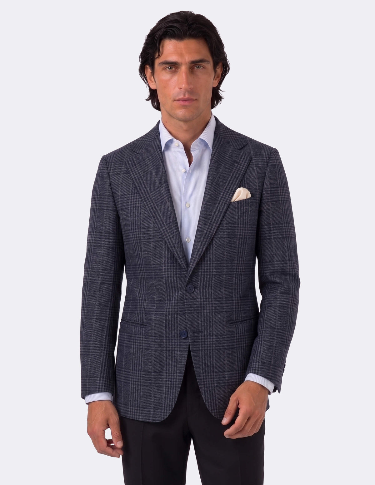 The Orsano Navy Single-Breasted Jacket