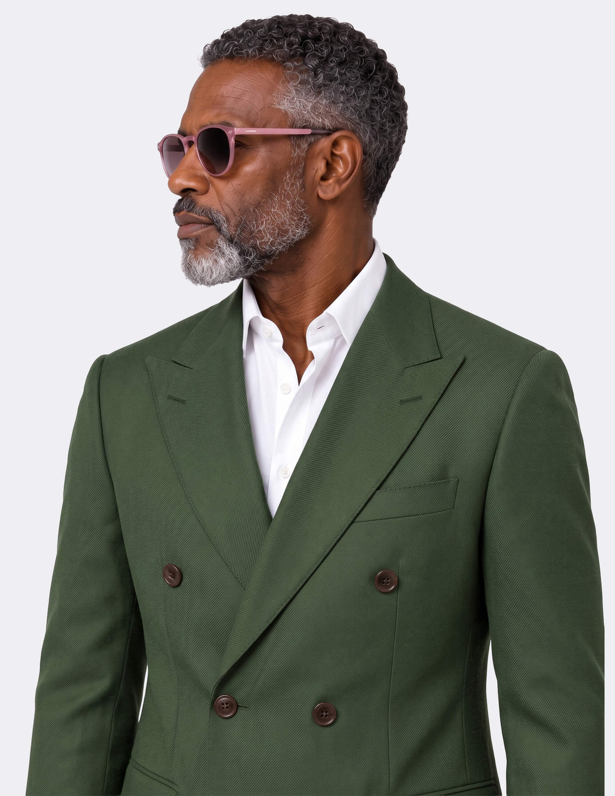 The Toscana Olive Double-Breasted Suit