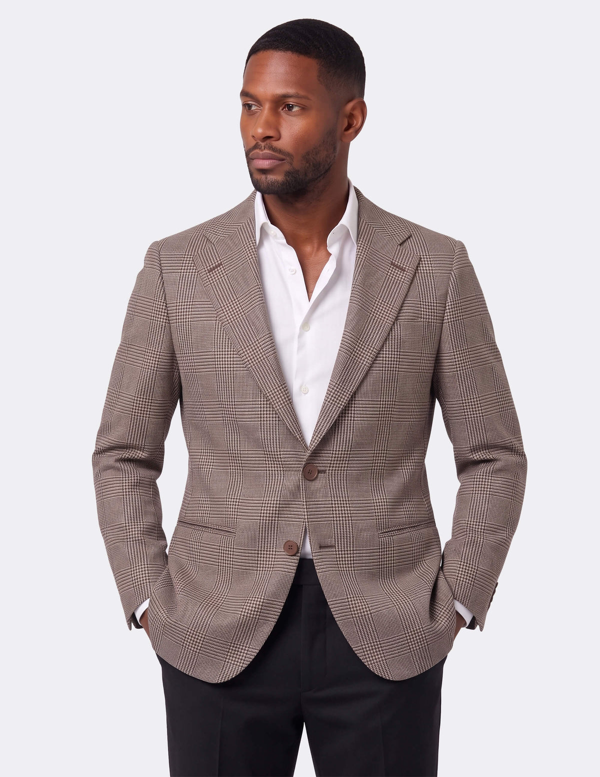 The Nocciola Glen Single-Breasted Jacket