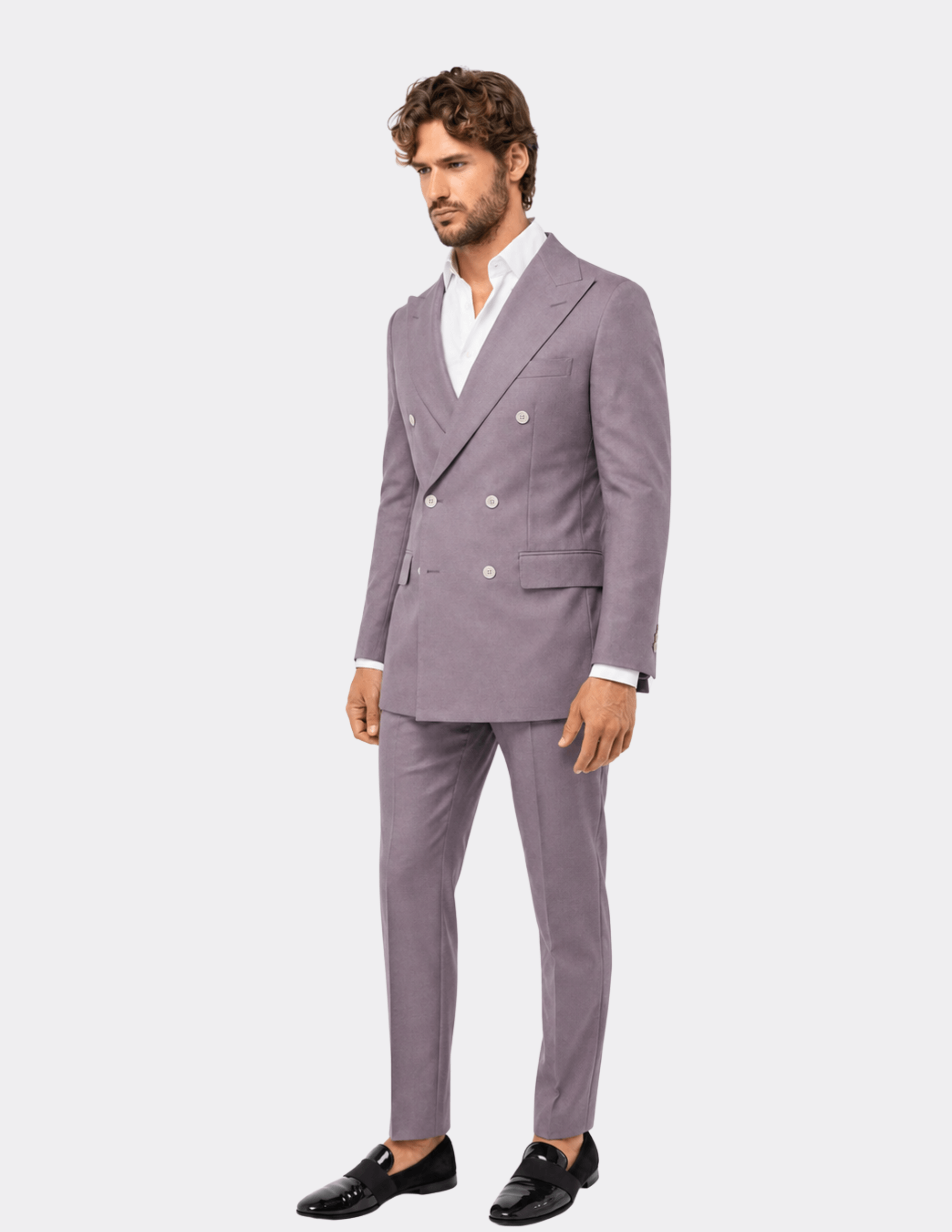 Provence Lavender Double-Breasted Suit