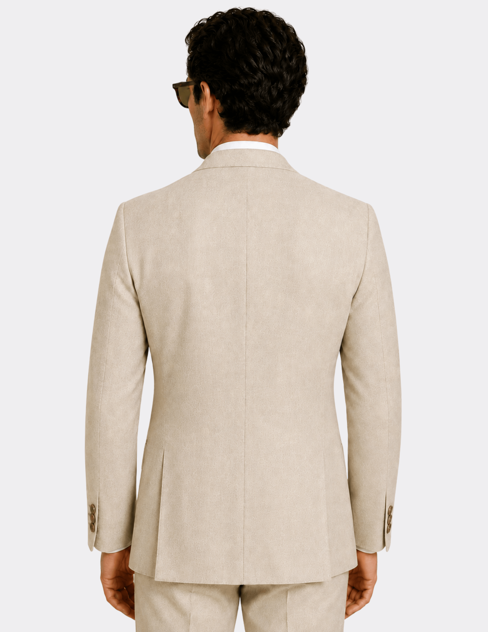 Capri Herringbone Double-Breasted Suit