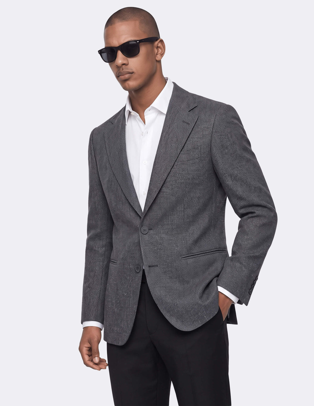 The Torvelli Grey Single-Breasted Jacket