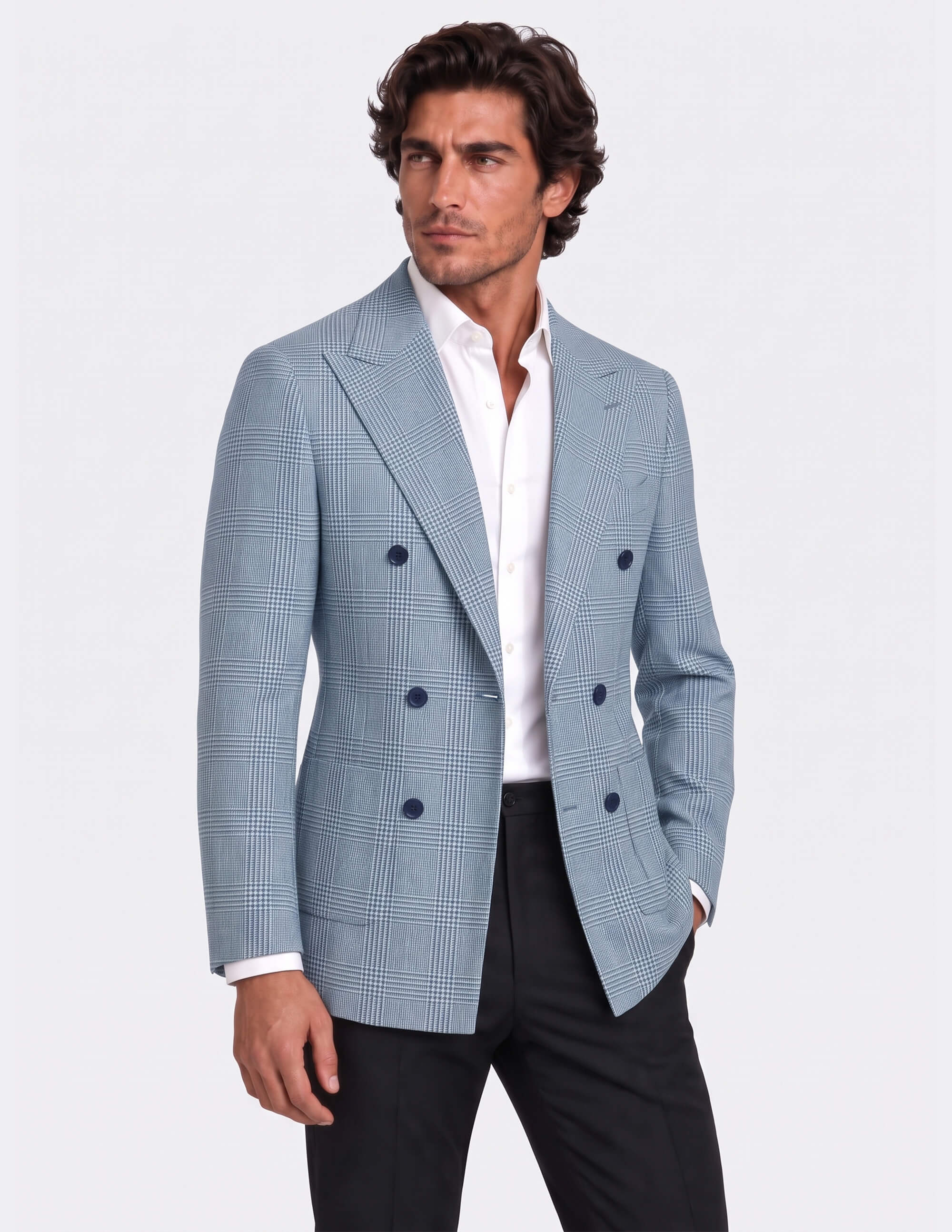The Saint-Tropez Check Double-Breasted Jacket