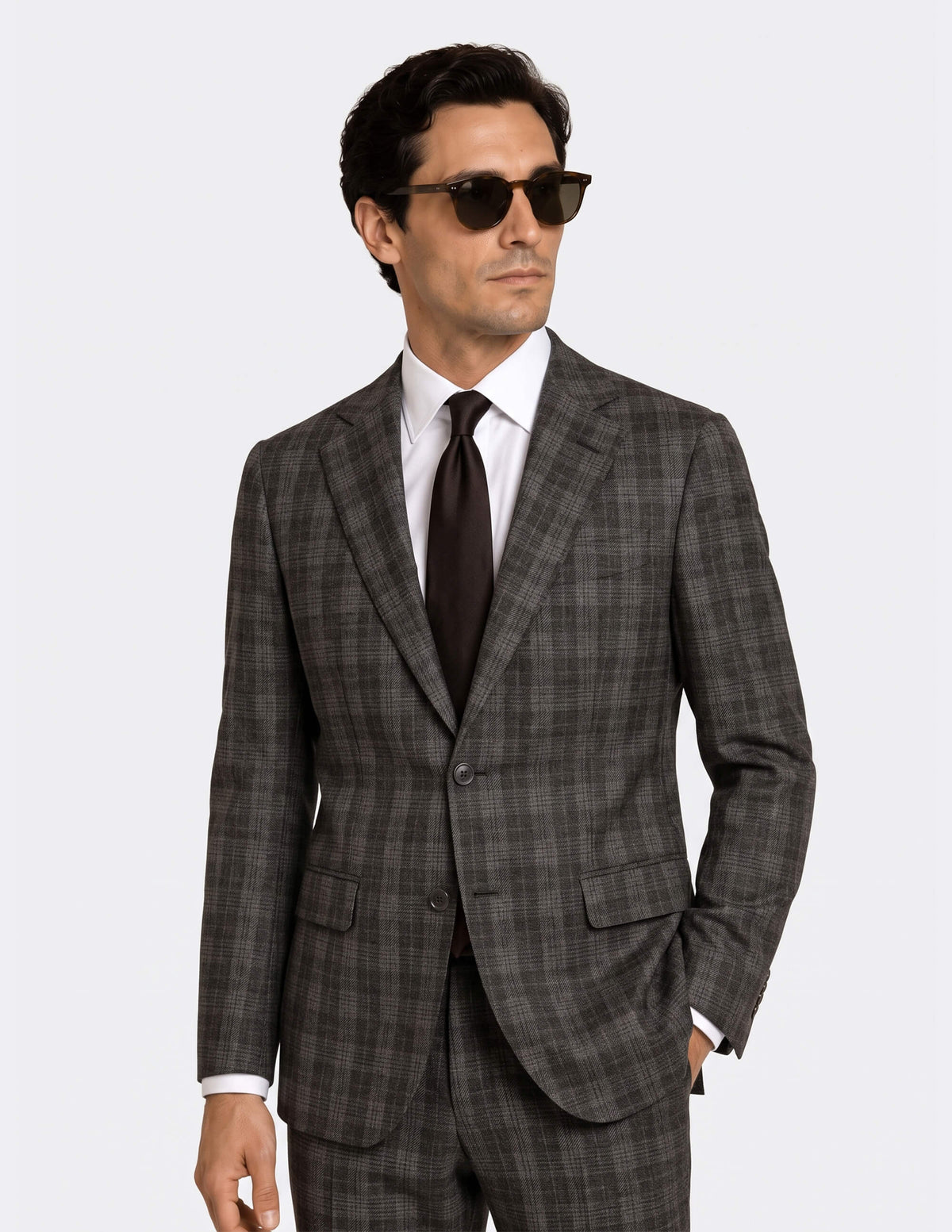 The Milano Ombra Check Suit