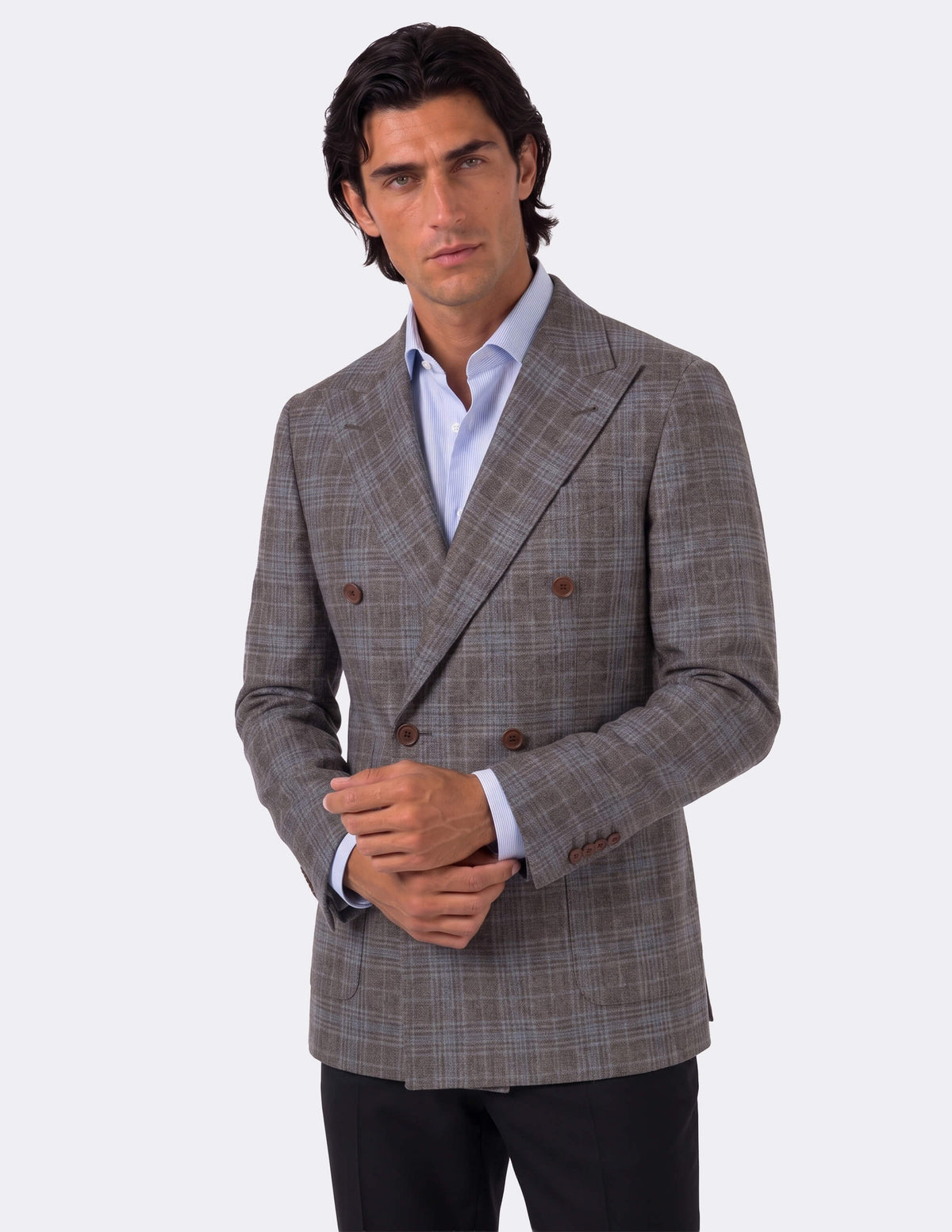 The Bruma Cobalto Double-Breasted Jacket