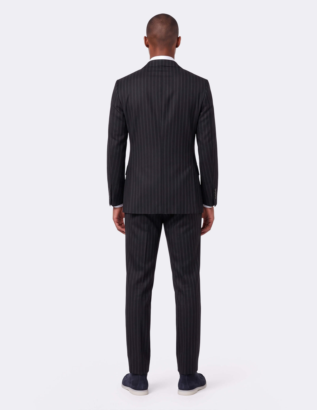The Roma Nero Stripe Double-Breasted Suit