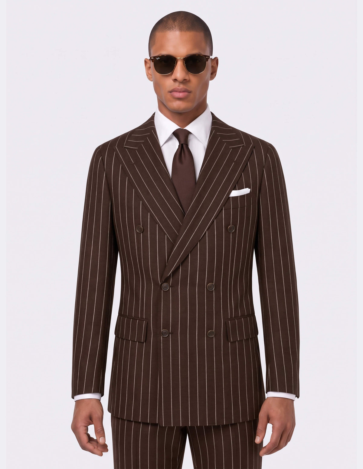 The Siena Cacao Pinstripe Double-Breasted Suit