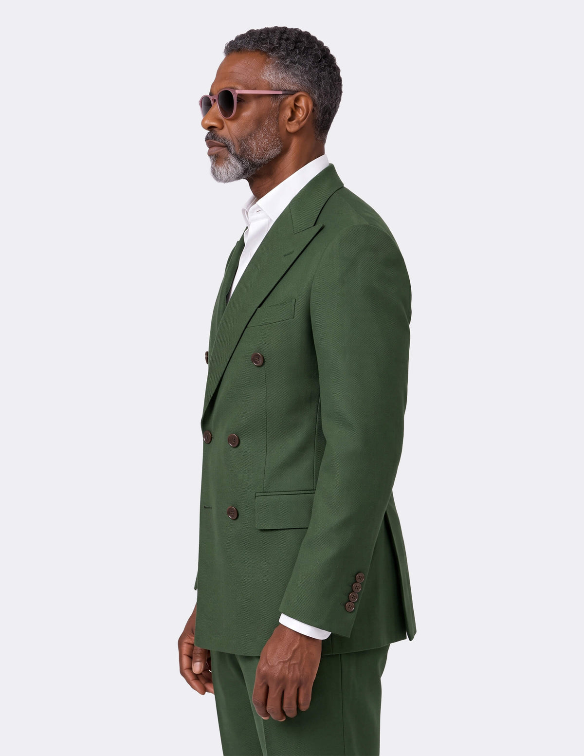 The Toscana Olive Double-Breasted Suit