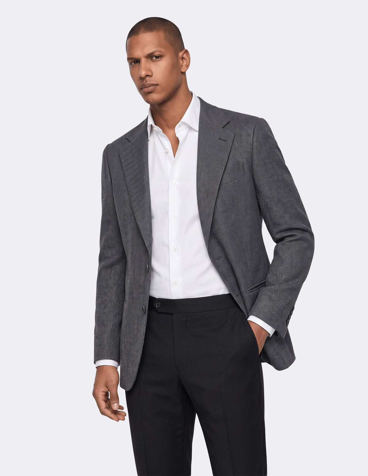 The Torvelli Grey Single-Breasted Jacket