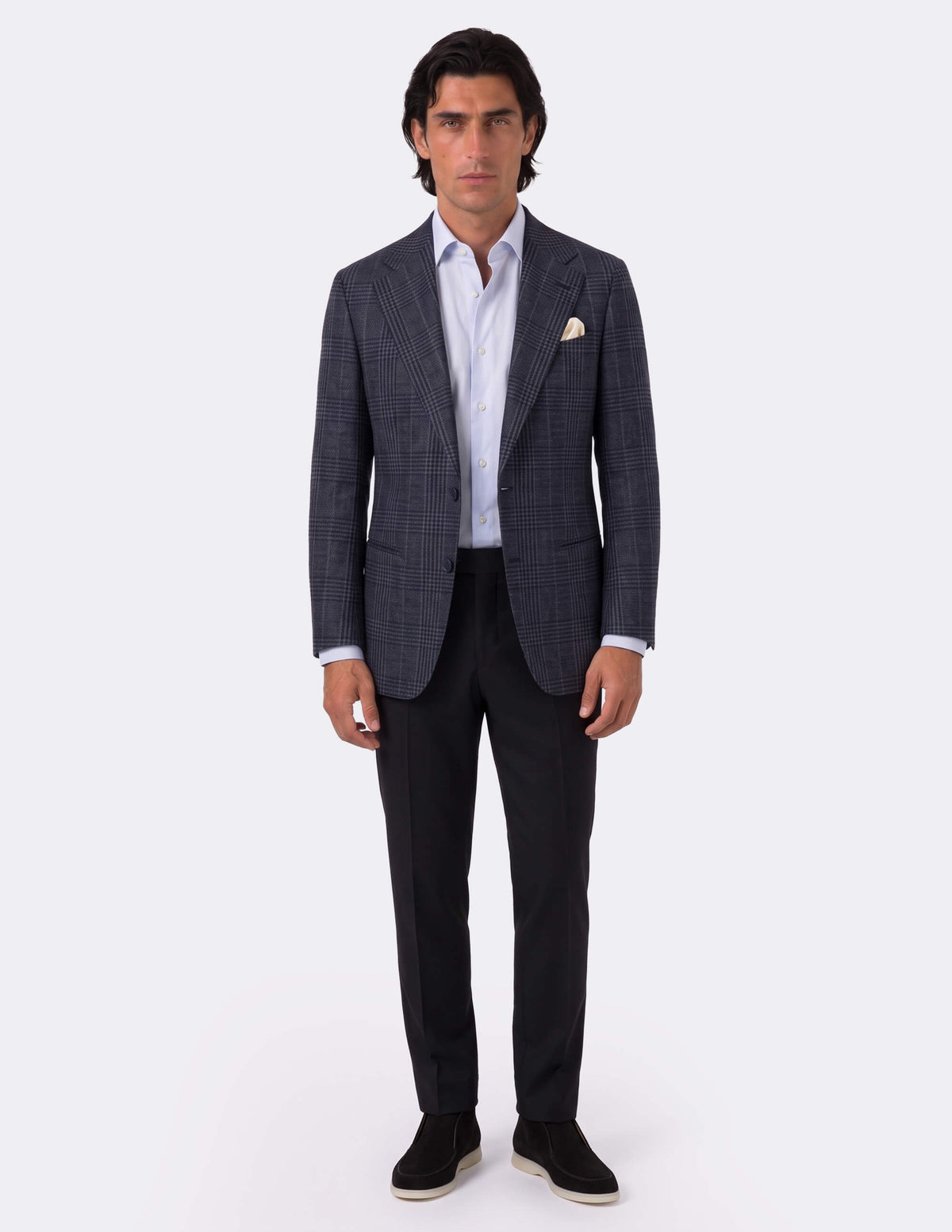 The Orsano Navy Single-Breasted Jacket