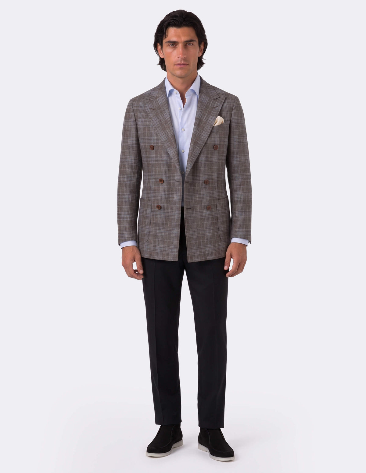 The Bruma Cobalto Double-Breasted Jacket