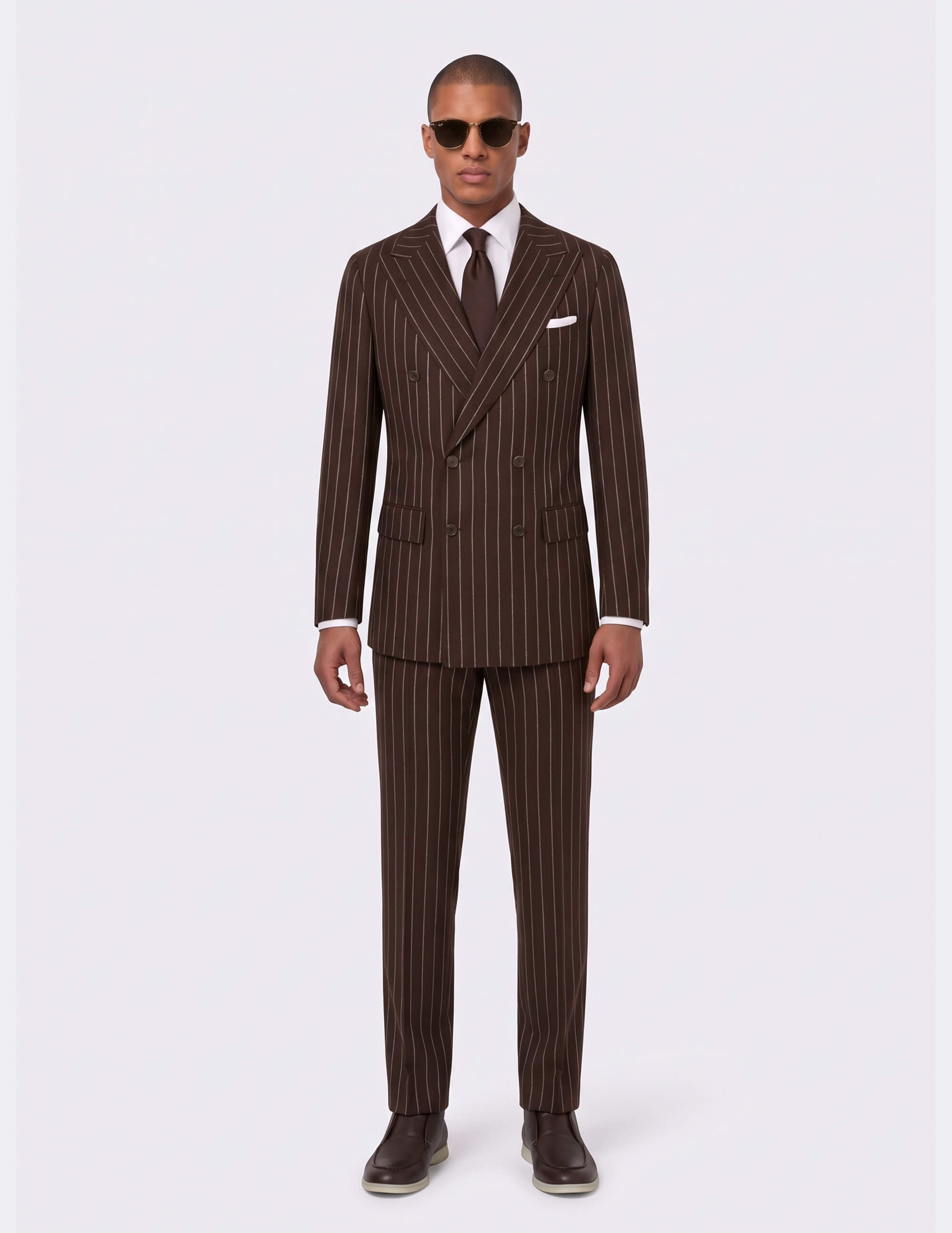 The Siena Cacao Pinstripe Double-Breasted Suit