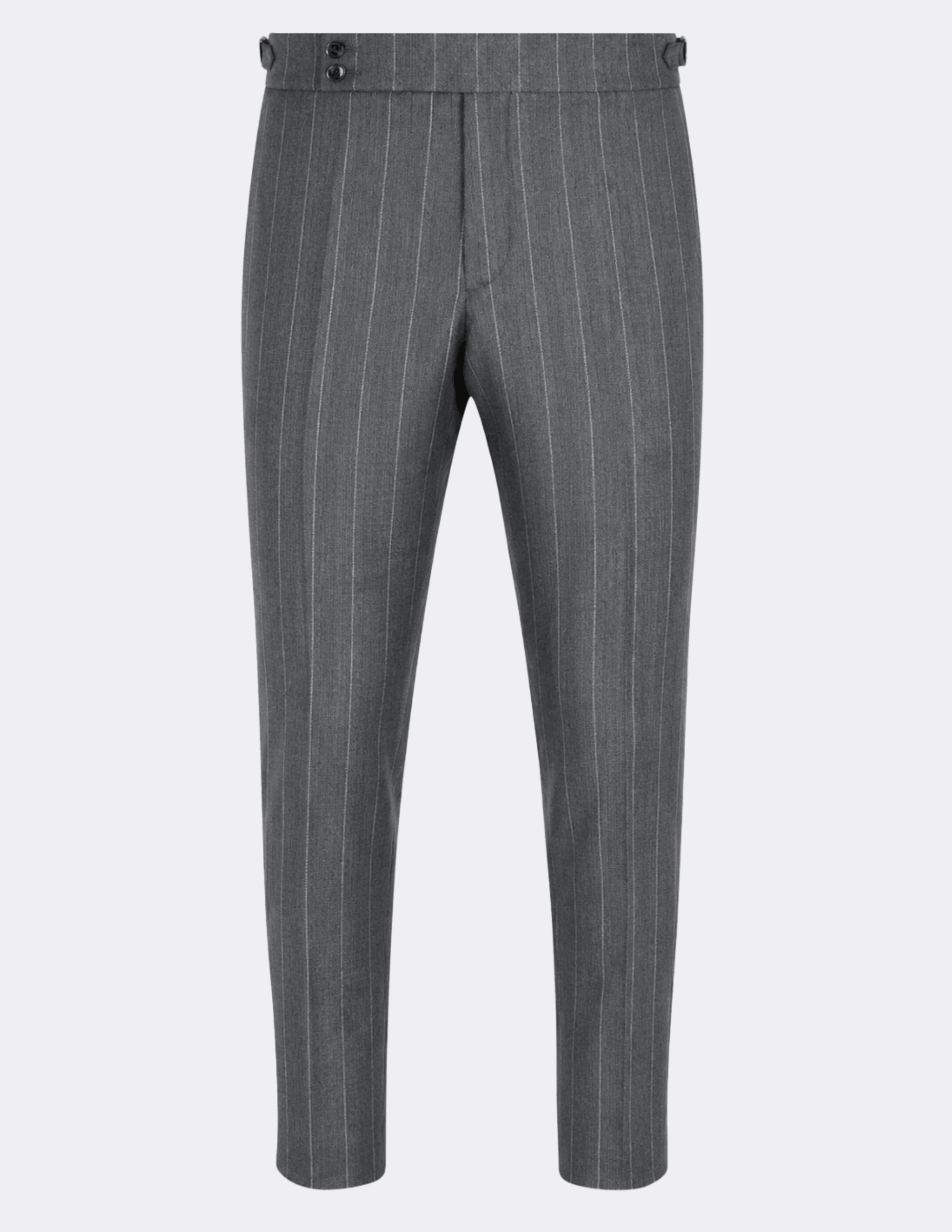The Grey Stripe Trousers Double Button - MTO