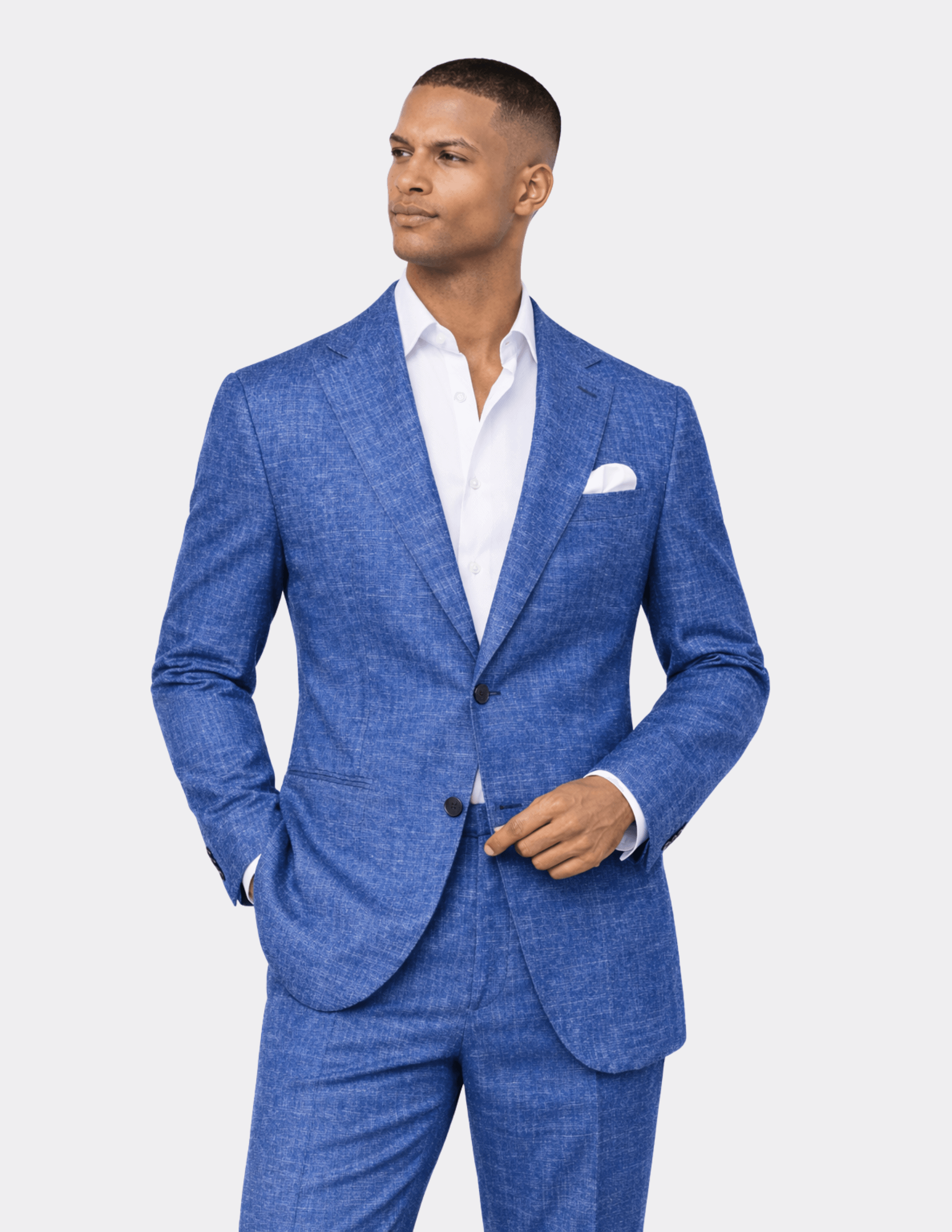 Amalfi Blue Single Breasted Suit - Samir Bachkami