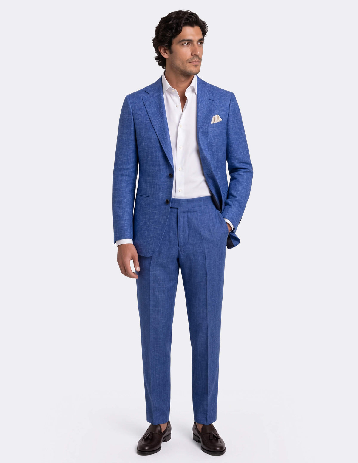 Amalfi Blue Single Breasted Suit - Samir Bachkami