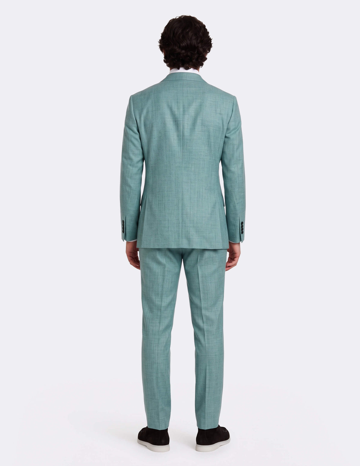 Aqua Teal Double Breasted Suit - Samir Bachkami