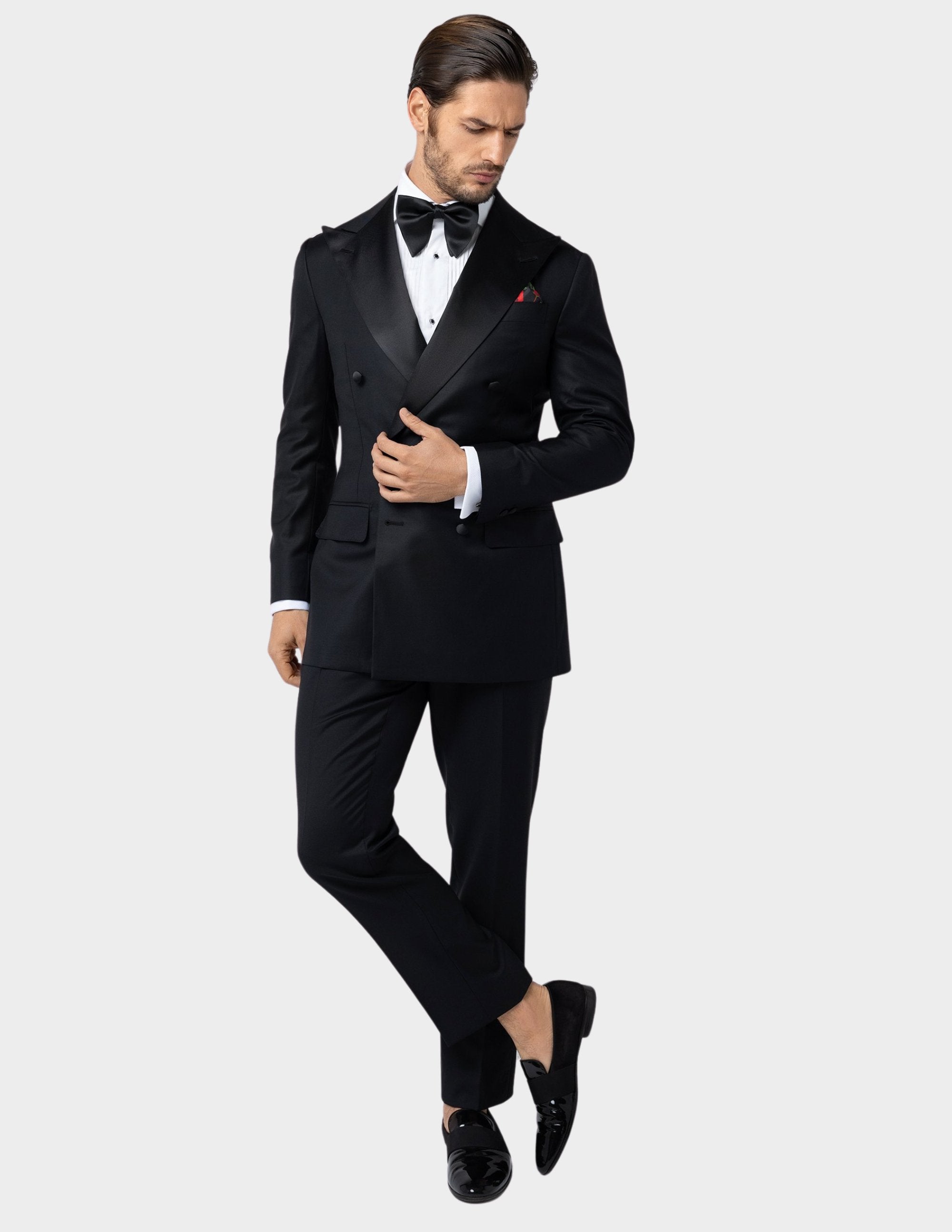 Black Double Breasted Tuxedo - Samir Bachkami