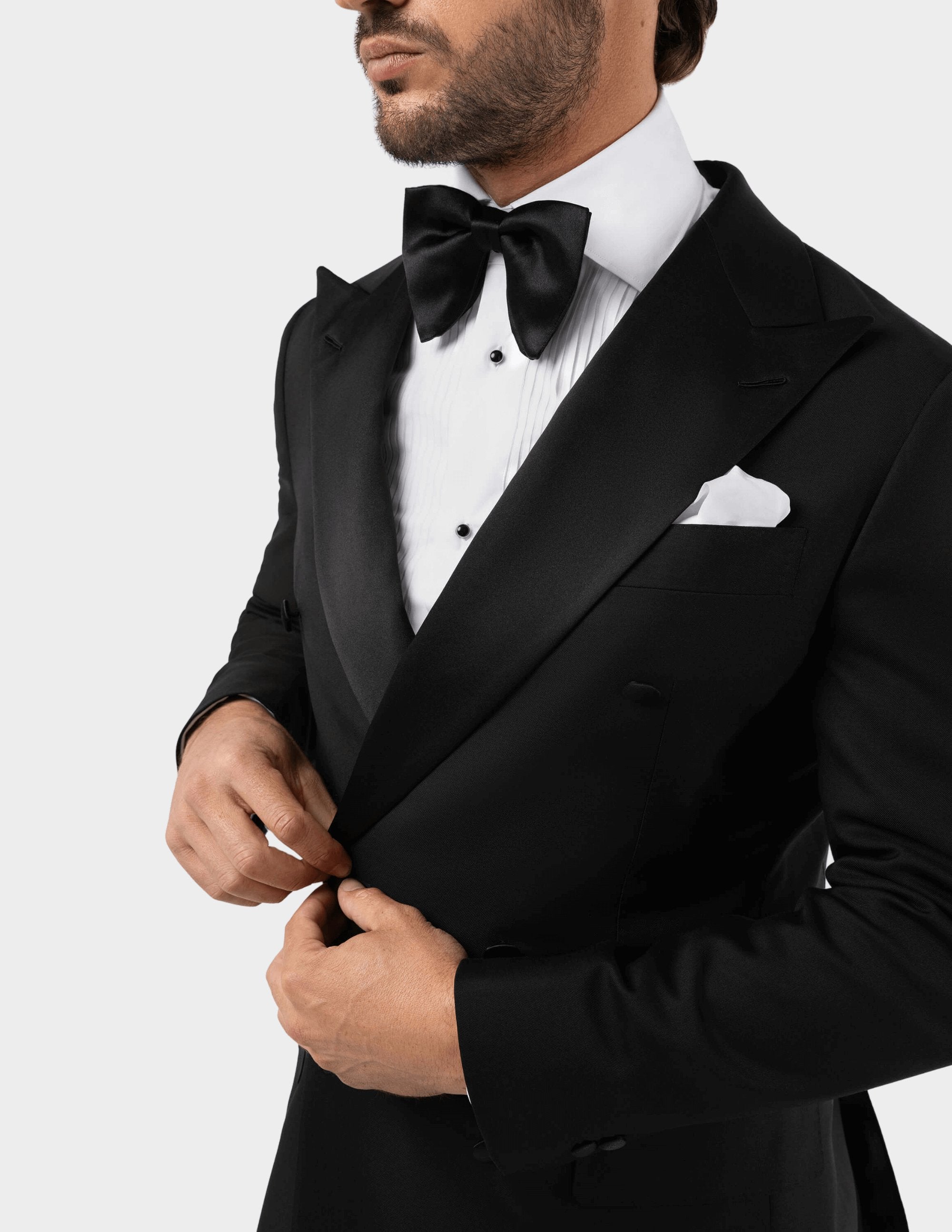 Black Double Breasted Tuxedo - Samir Bachkami