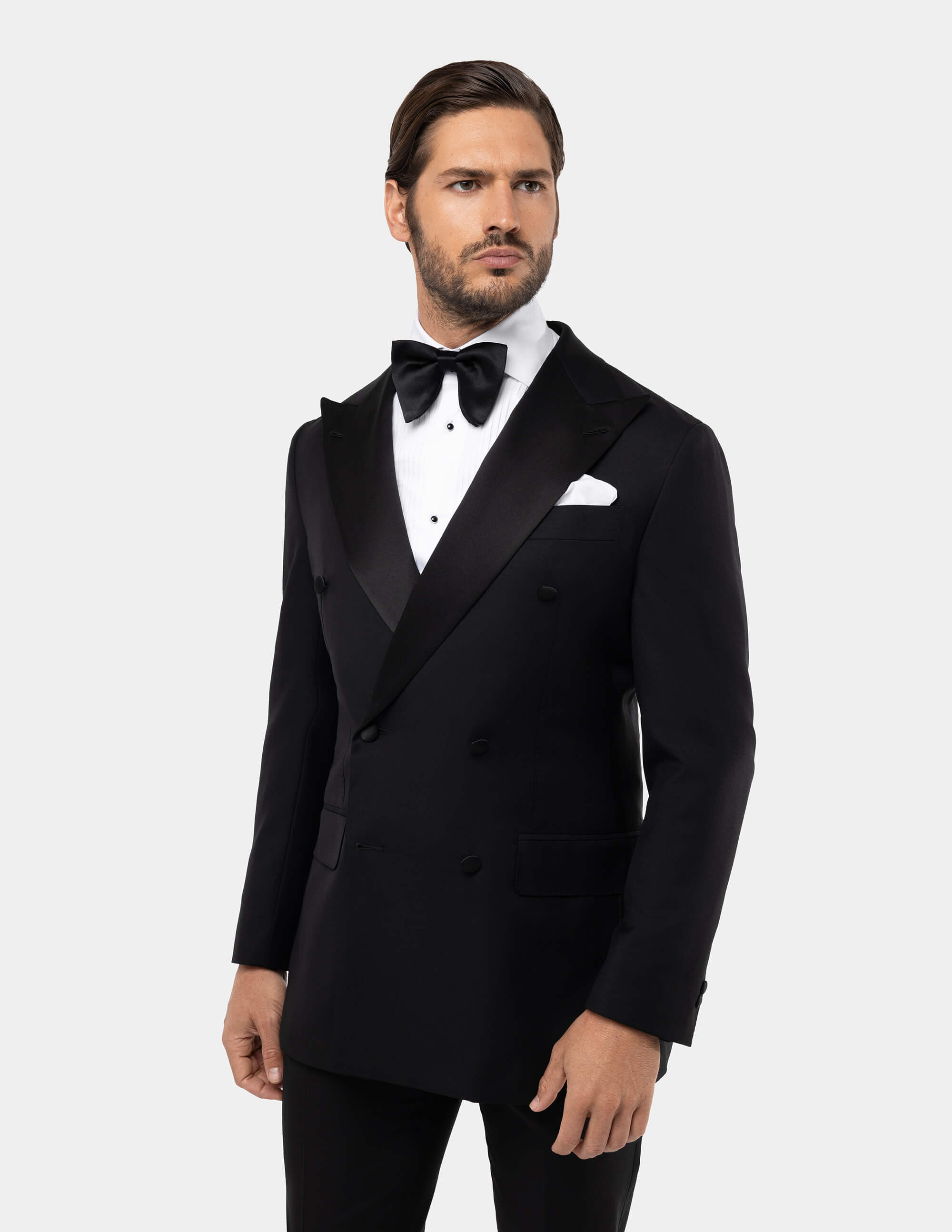 Black Double Breasted Tuxedo - Samir Bachkami
