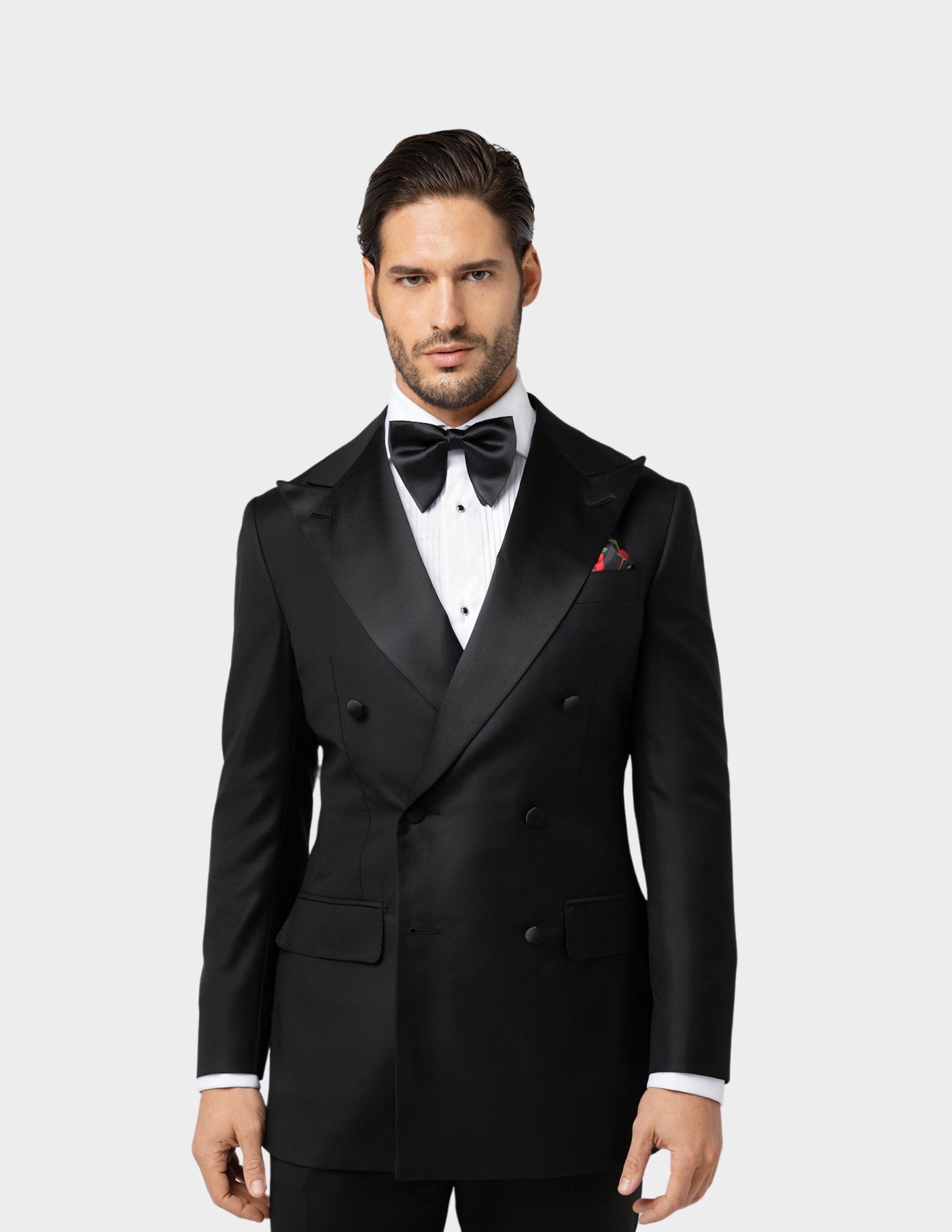 Black Double Breasted Tuxedo - Samir Bachkami