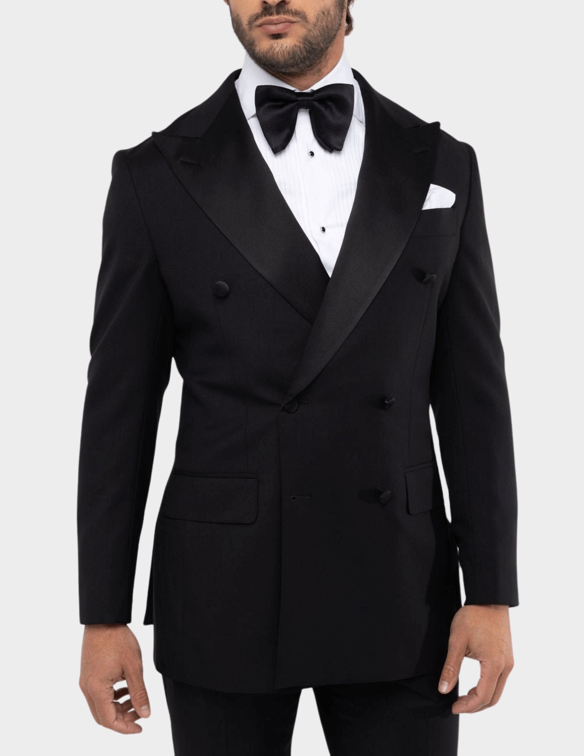 Black Double Breasted Tuxedo - Samir Bachkami