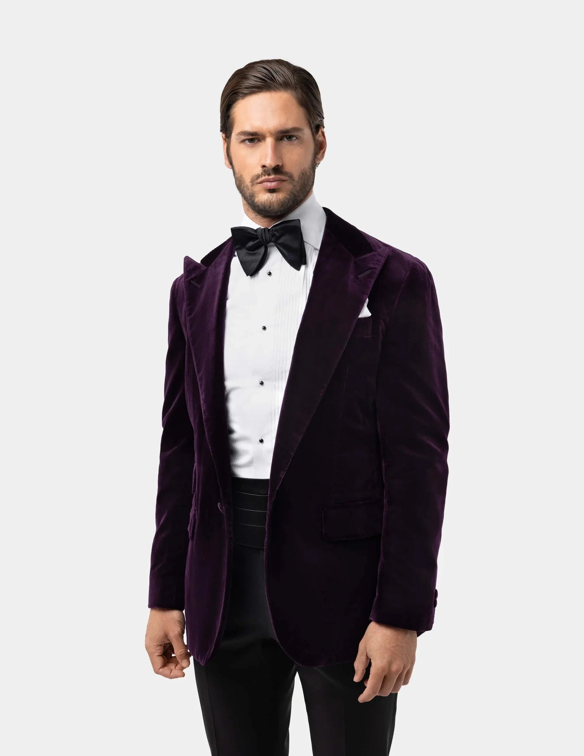 Black Large Silk Bow Tie - Samir Bachkami