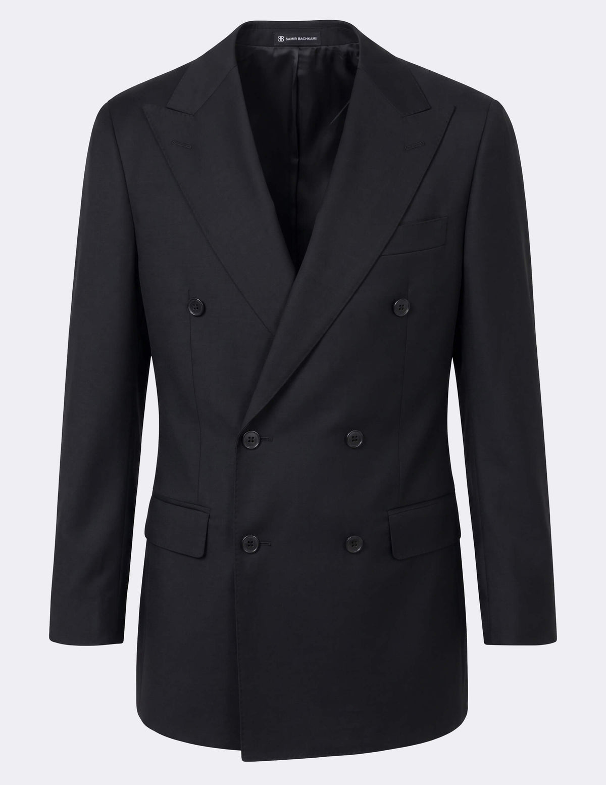 Black Wool Double Breasted Suit - Samir Bachkami
