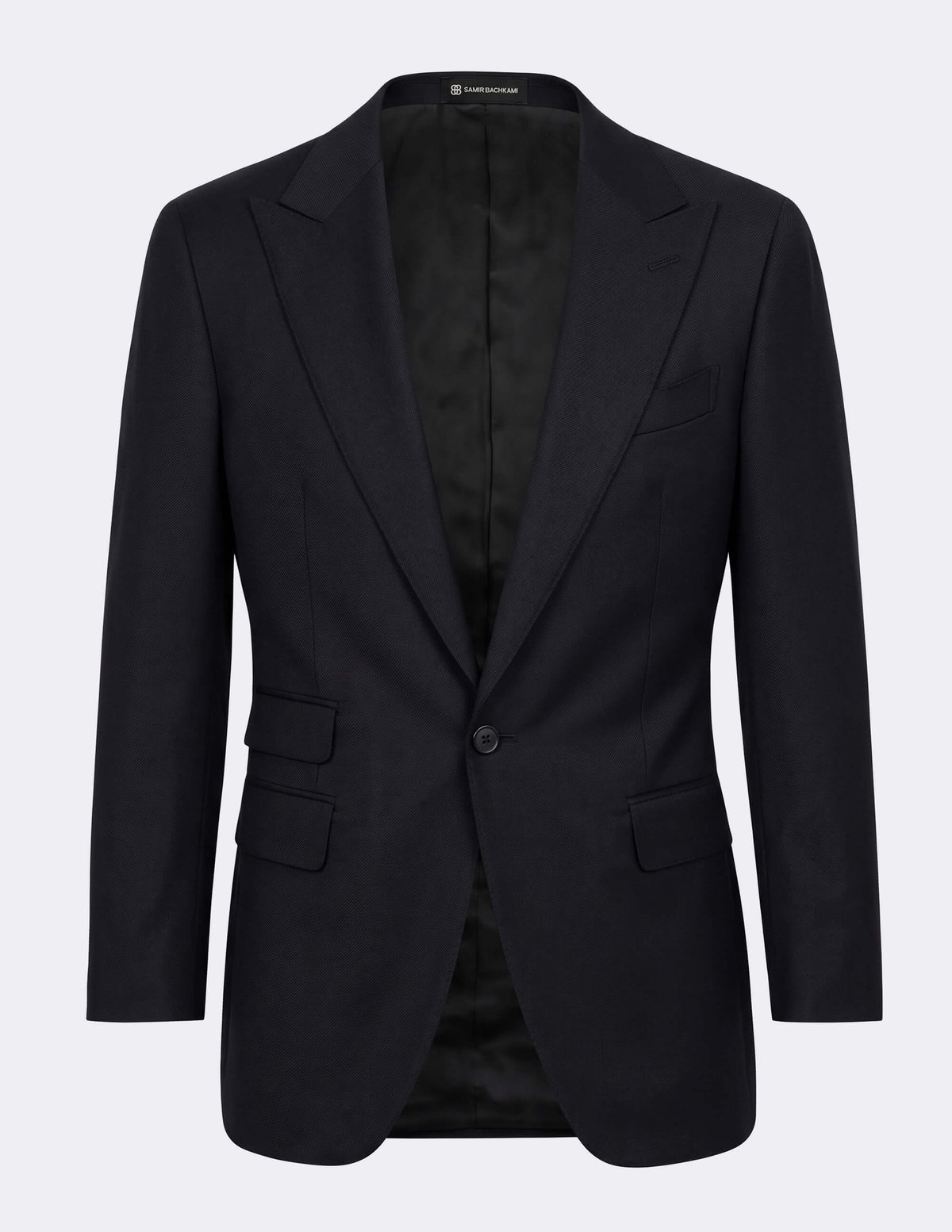 Black Wool Single Breasted Suit - Samir Bachkami