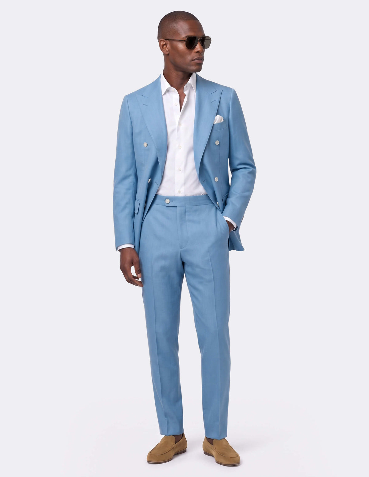 Bleu de Provence Double-Breasted Suit - Samir Bachkami