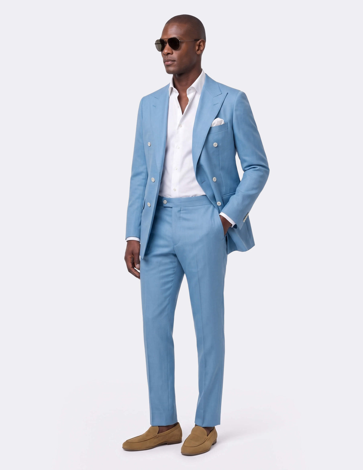 Bleu de Provence Double-Breasted Suit - Samir Bachkami