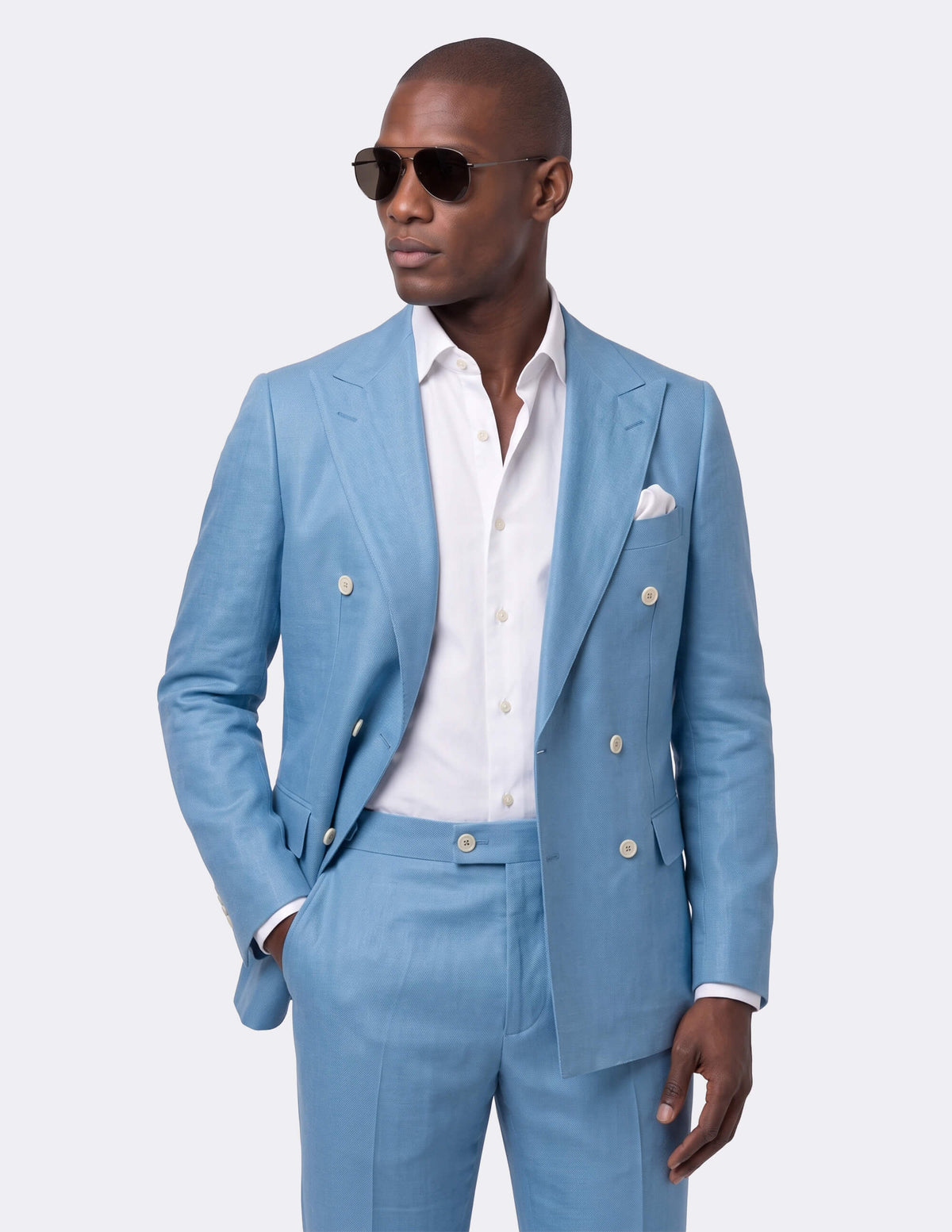 Bleu de Provence Double-Breasted Suit - Samir Bachkami