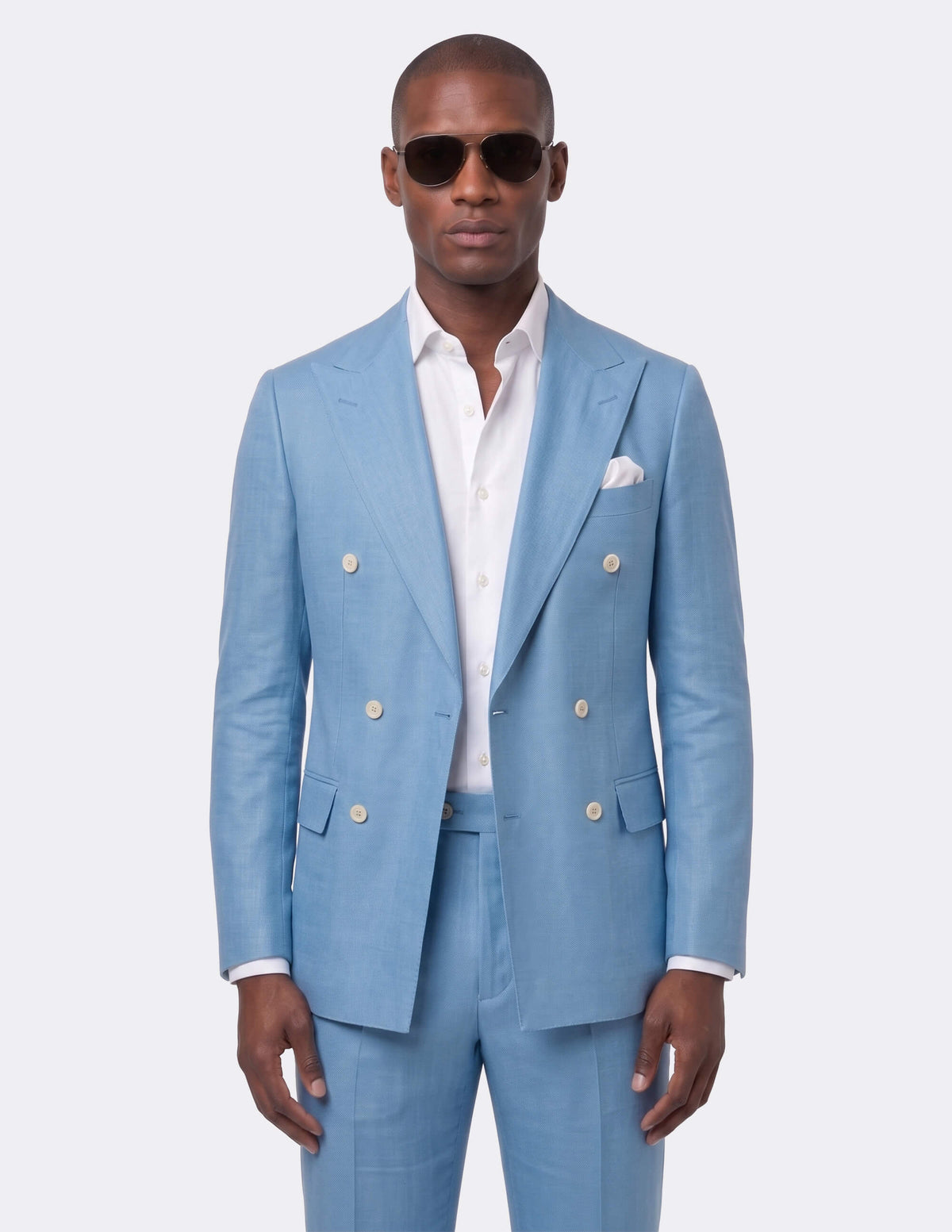 Bleu de Provence Double-Breasted Suit - Samir Bachkami