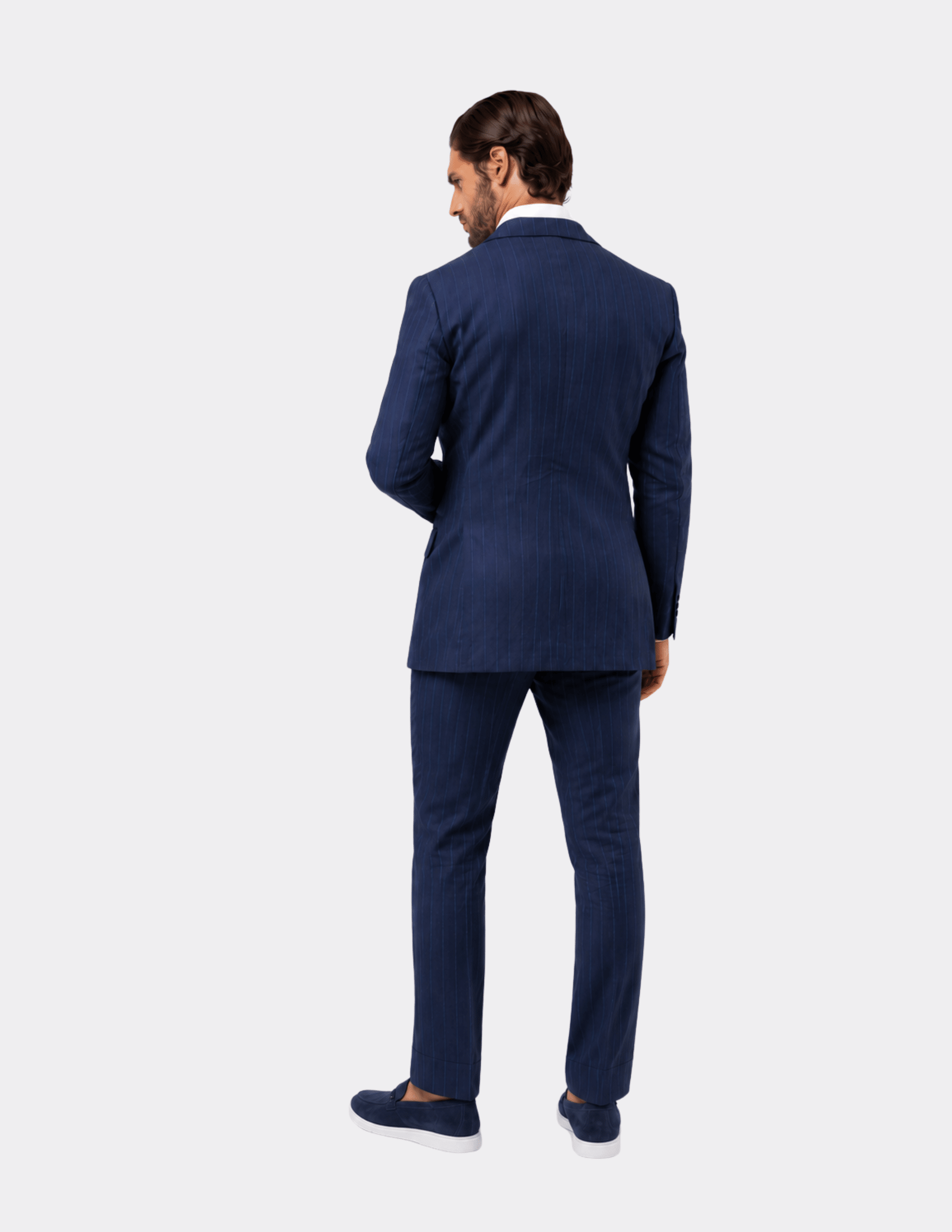 Bleu Royale Double-Breasted Suit - Samir Bachkami