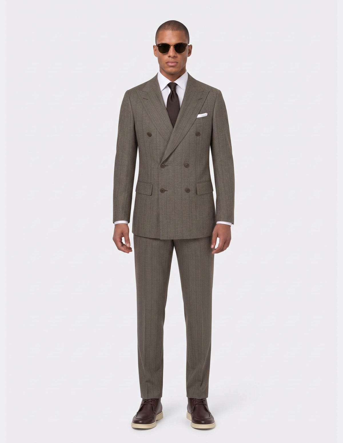 Brera Olive Double-Breasted Suit - Samir Bachkami