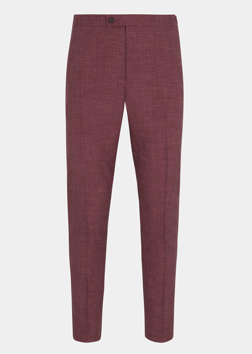 Burgundy Double Breasted Suit - Samir Bachkami