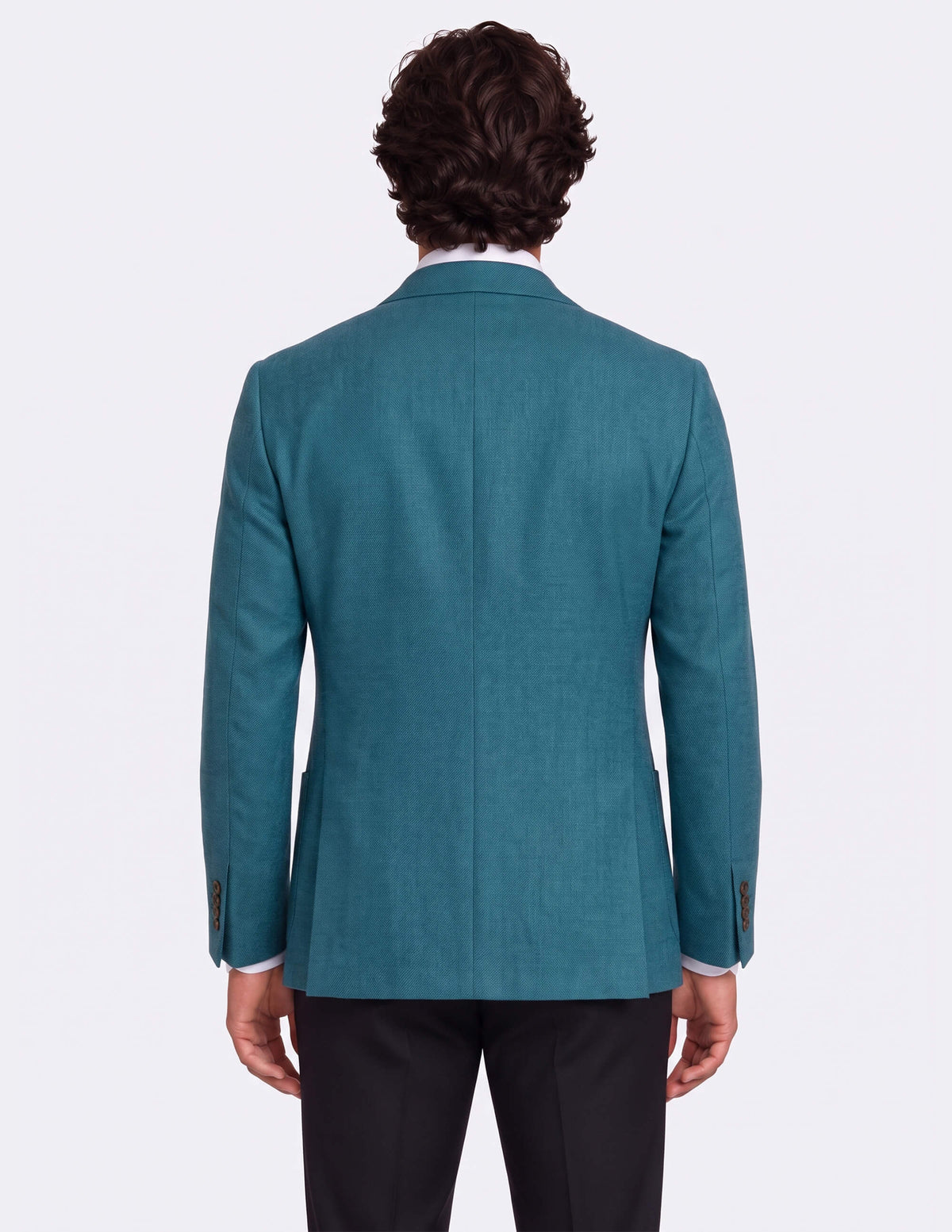 Cannes Teal Double Breasted Jacket - Samir Bachkami