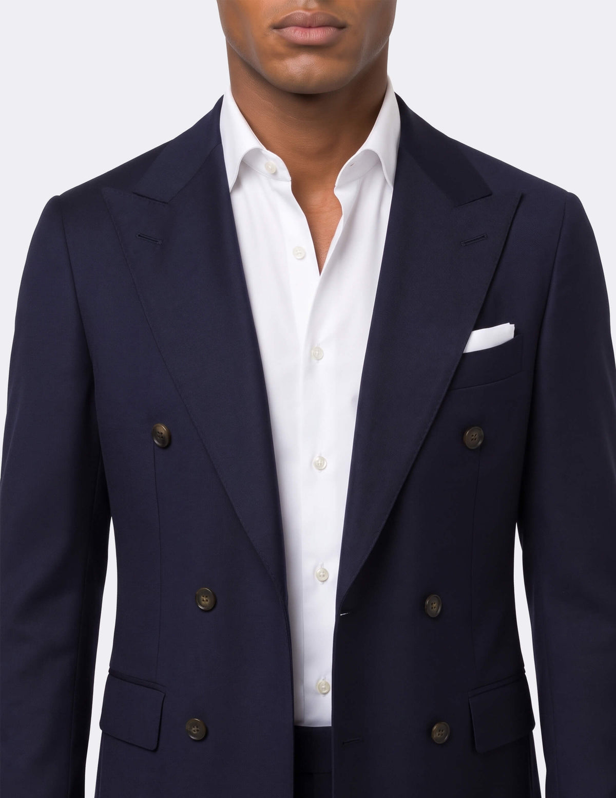 Dark Blue Double Breasted Suit - Samir Bachkami