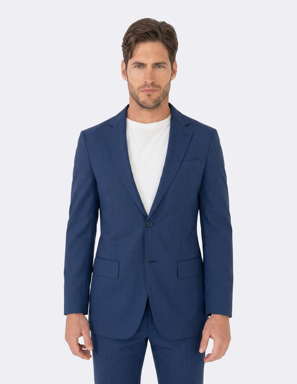 Dark Blue Single Breasted Suit - Samir Bachkami
