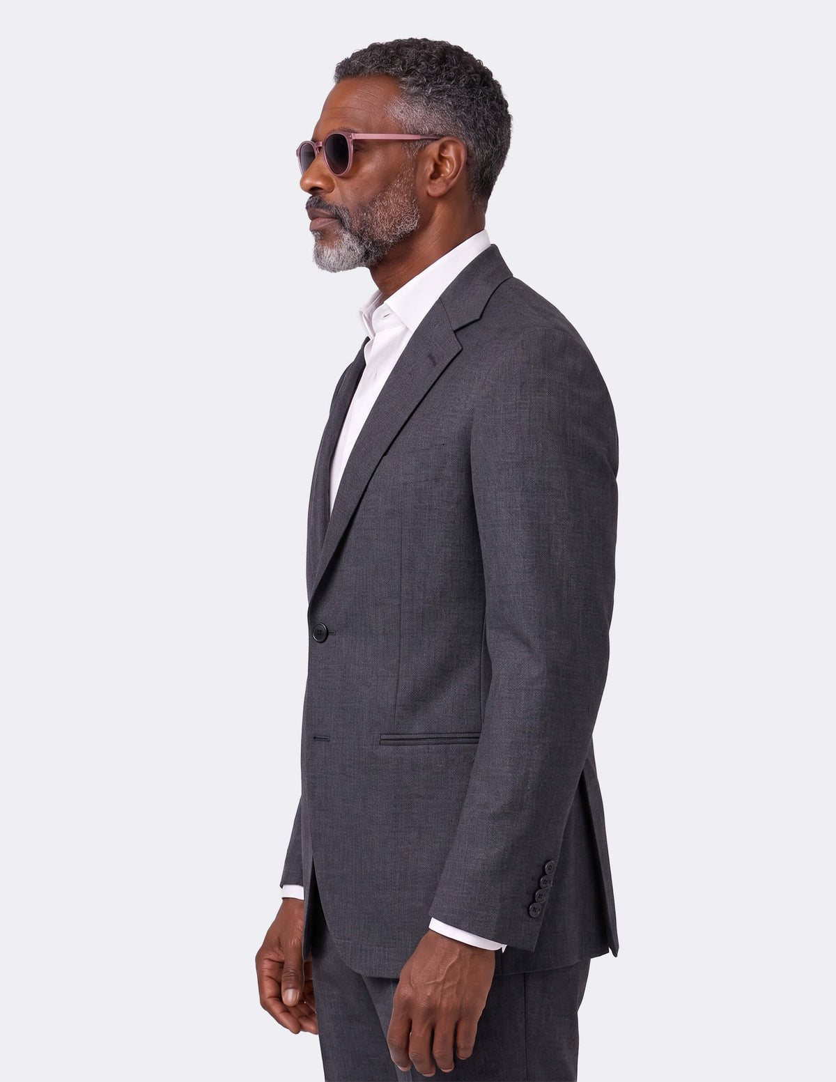 Dark Grey Single Breasted Suit - Samir Bachkami