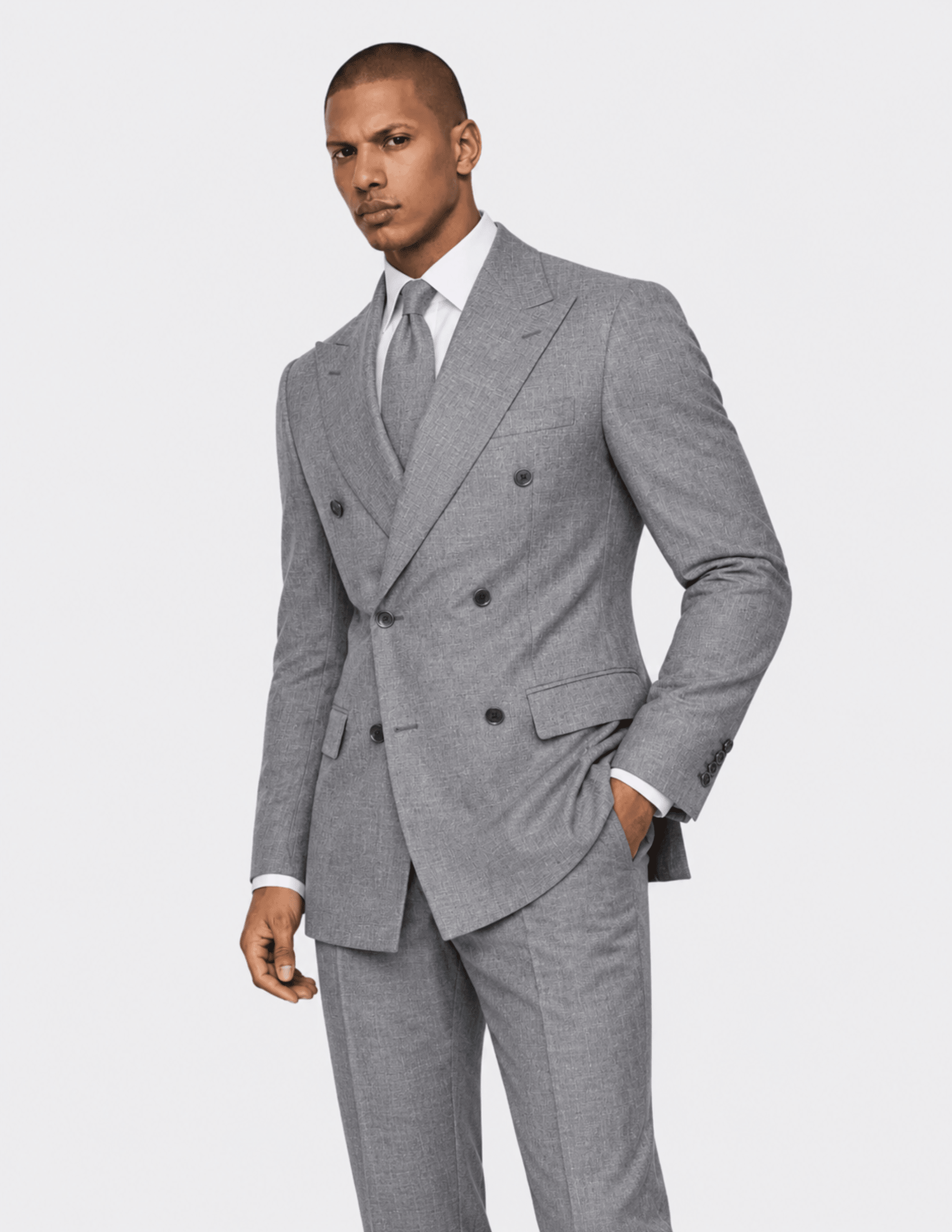 Dolce Grigio Double-Breasted Suit - Samir Bachkami