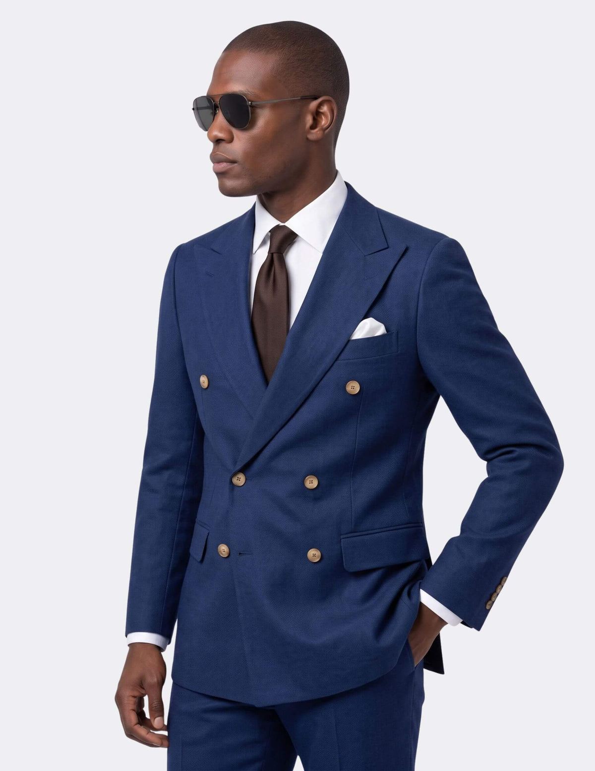 Florence Royal Blue Double-Breasted Suit - Samir Bachkami