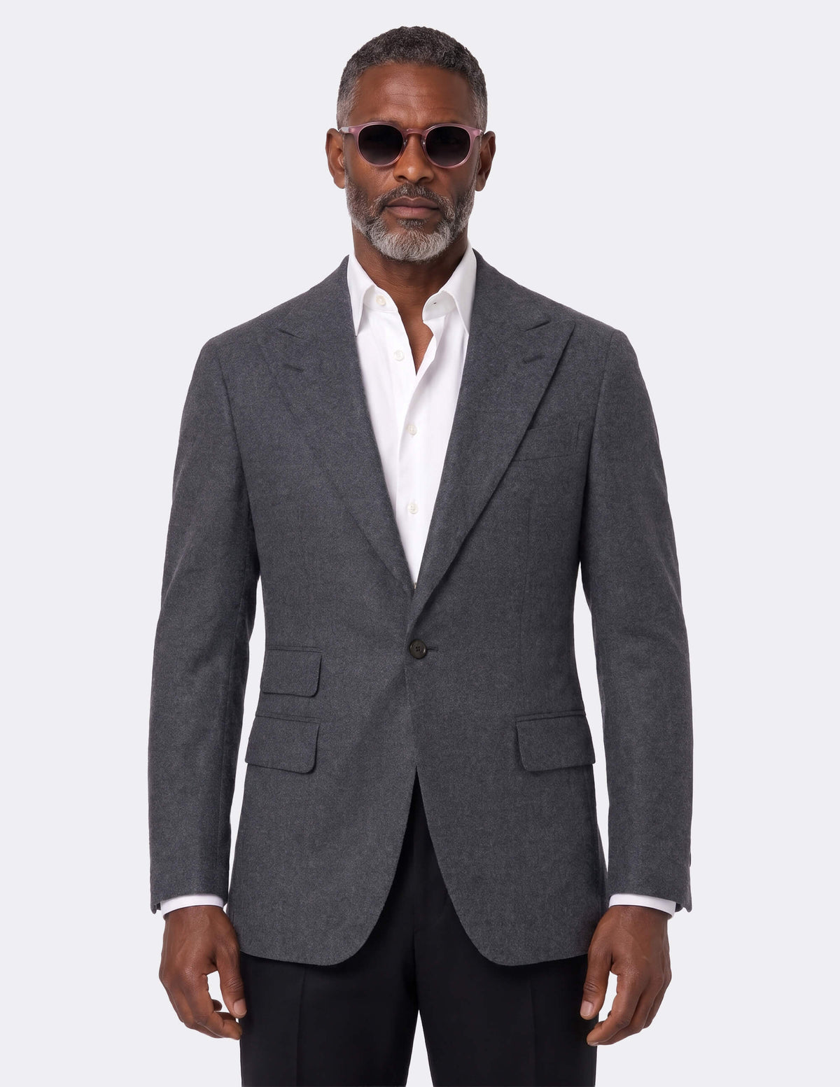 Grey Single Breasted Jacket - 38R - Samir Bachkami